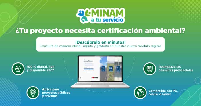 Minam Implementa Módulo Digital para Simplificar la Evaluación de Impacto Ambiental en Proyectos de Inversión